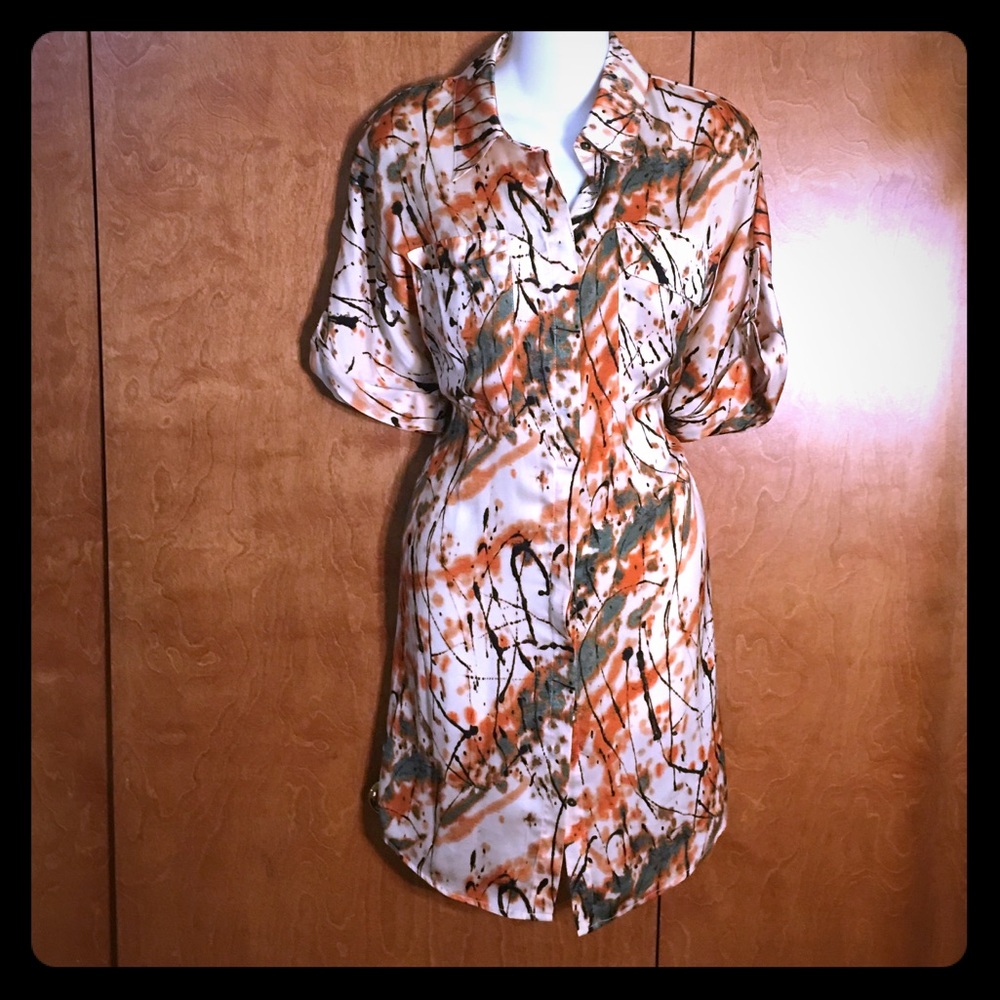 Kenzie paint splashed shirt dress